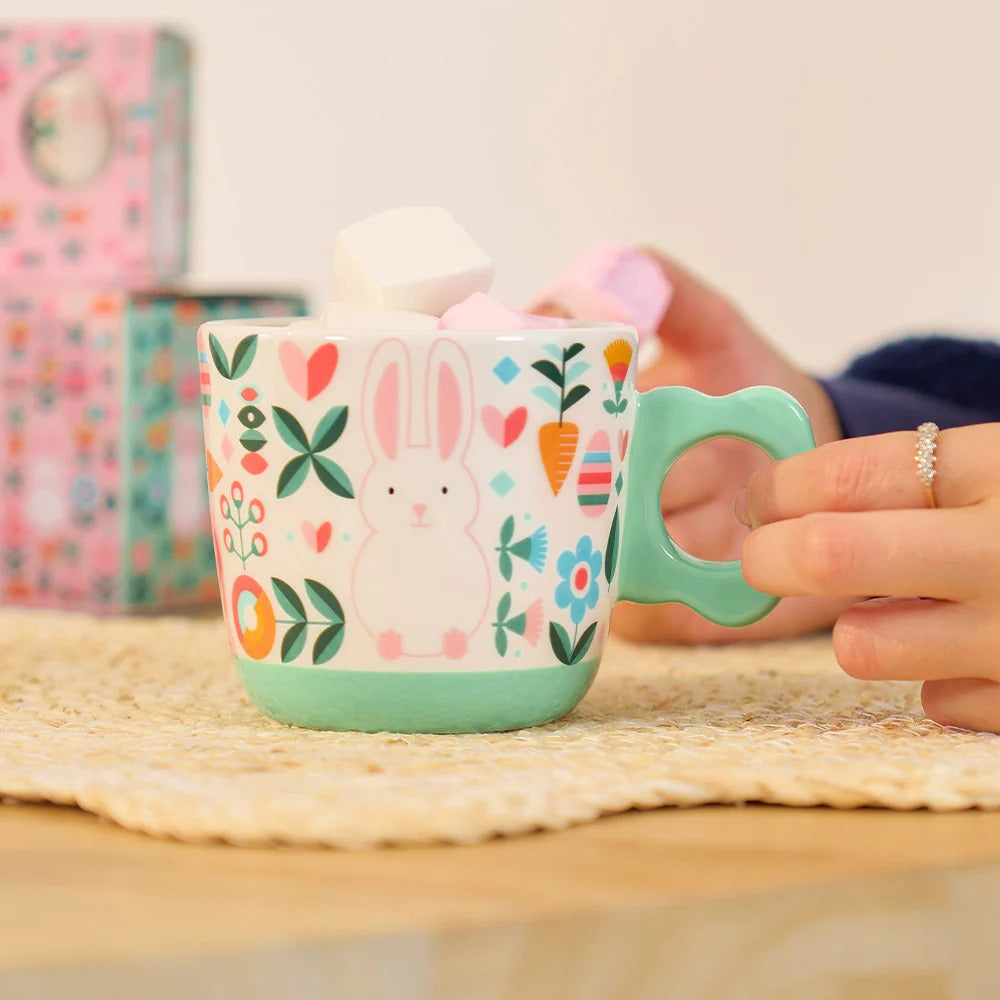 Ceramic Mug With Flower Handle