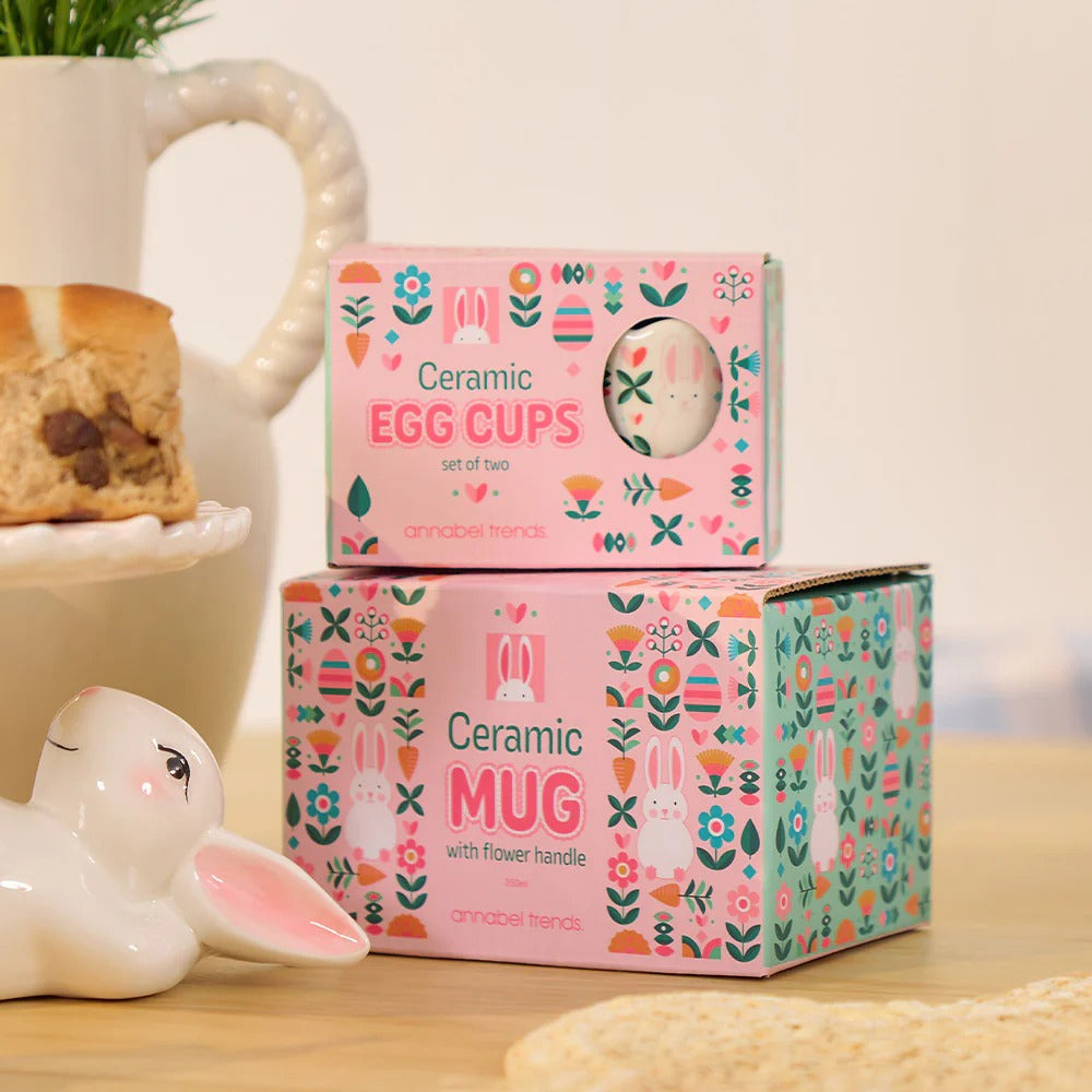 Ceramic Mug With Flower Handle