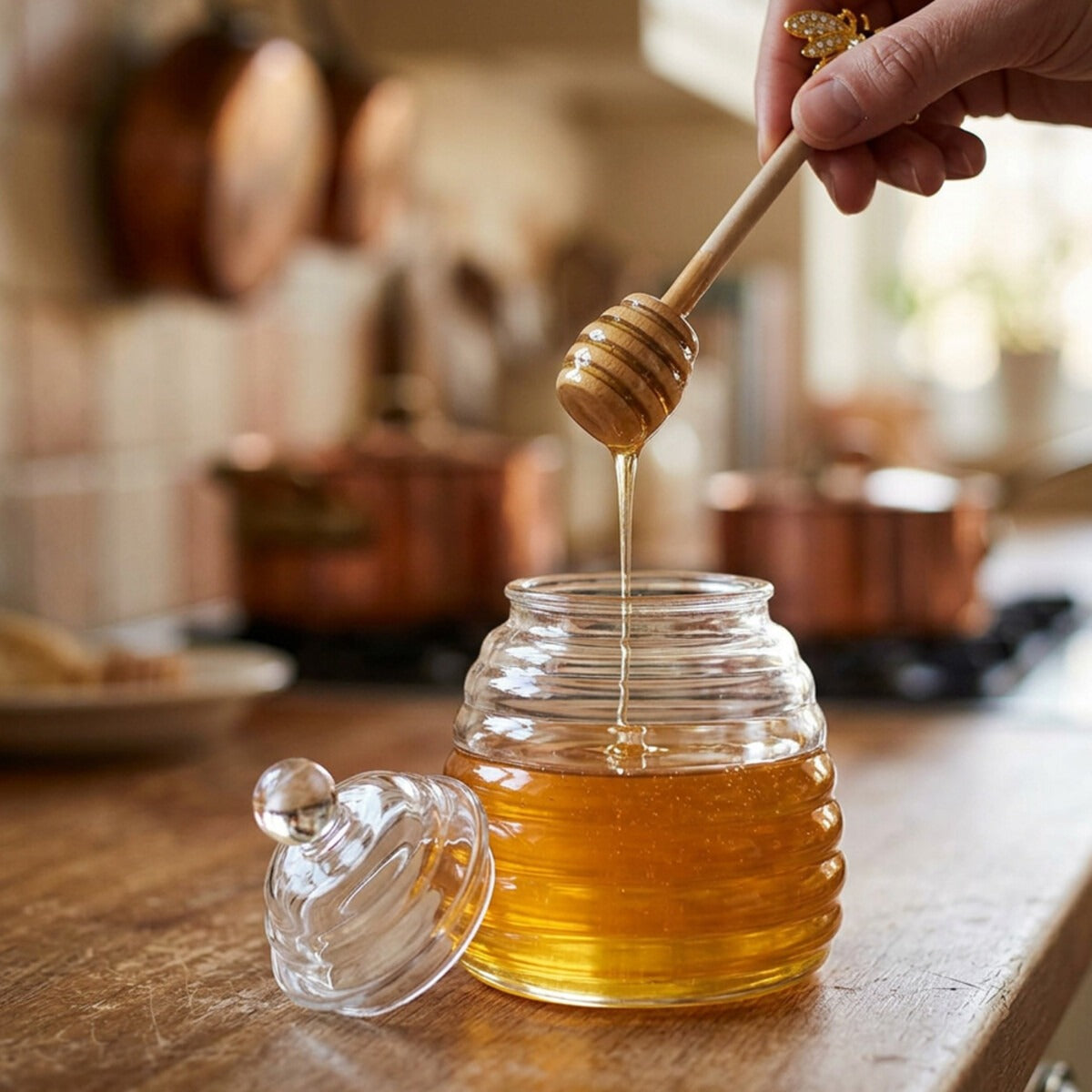 Set Honey Dipper Pot