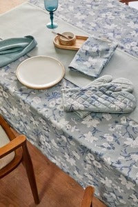 Nordhem Blue Grey Floral Tea Towels 2pk