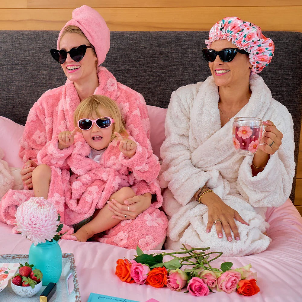 Cosy Luxe Embossed Flower Bath Robe