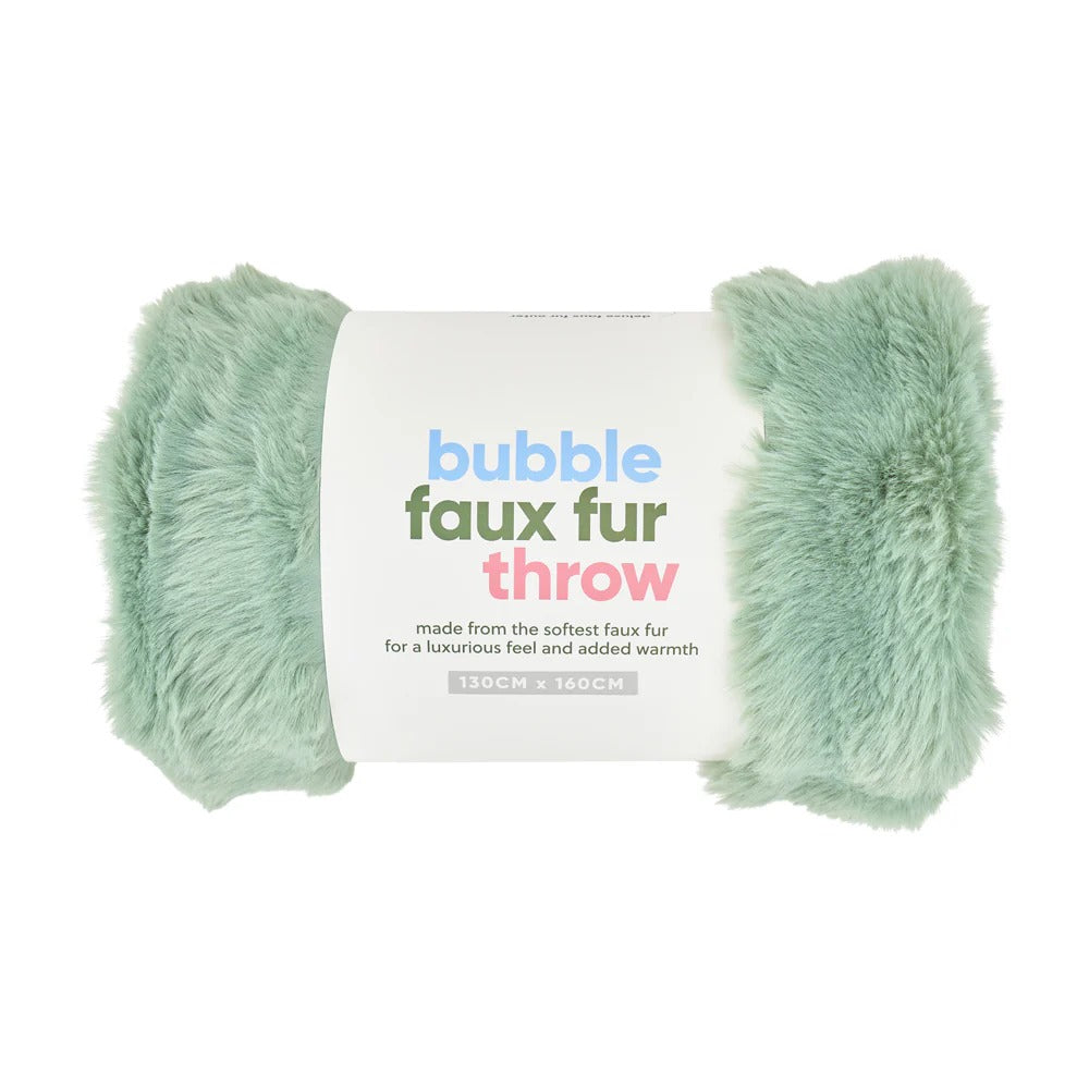 Bubble Faux Fur Throw 130x160cm