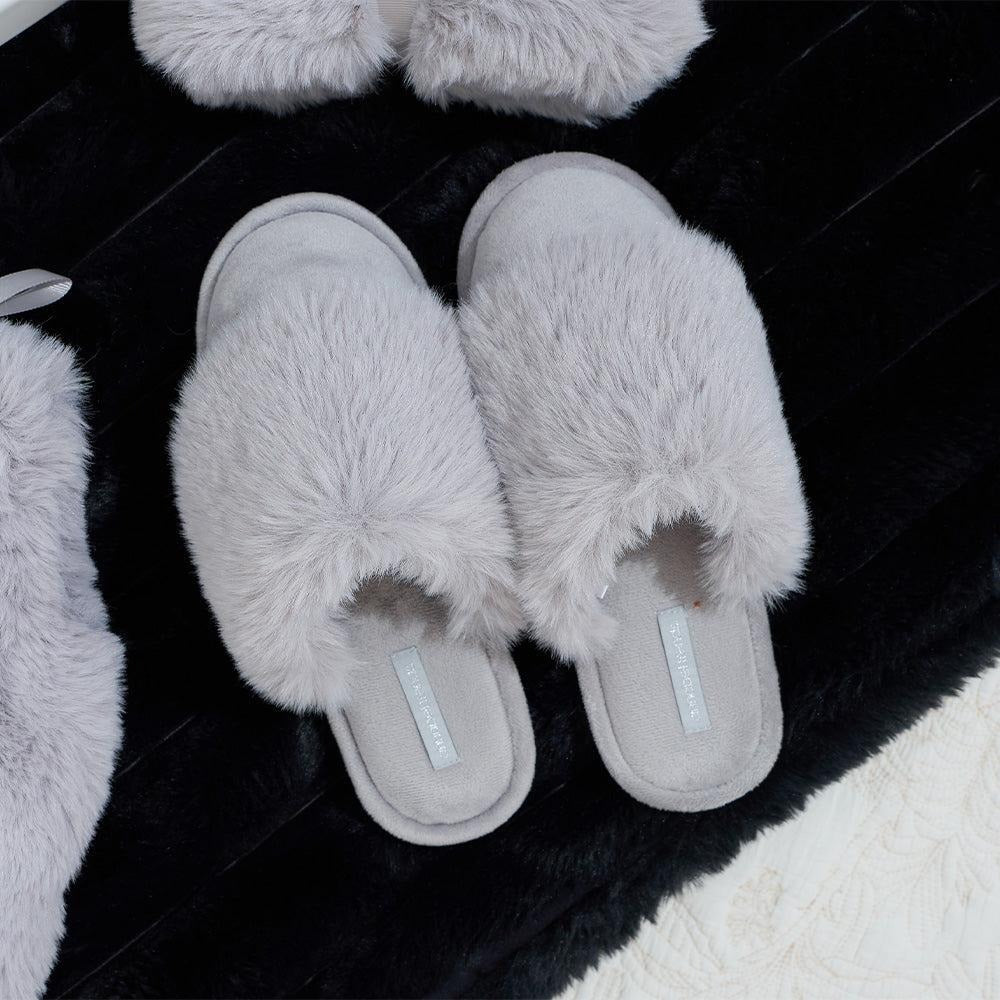 Cosy Luxe Slippers Grey S/M