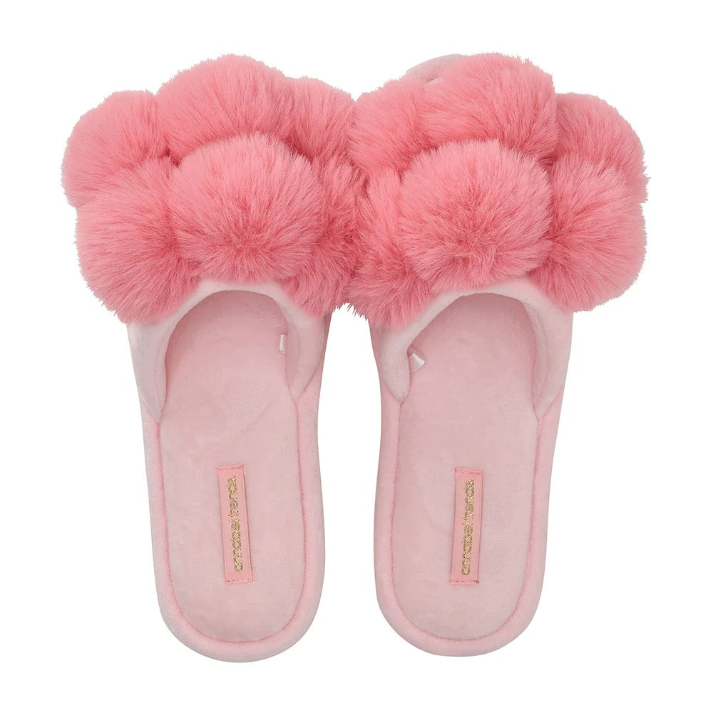 Pom Pom Slippers Shell Pink M/L