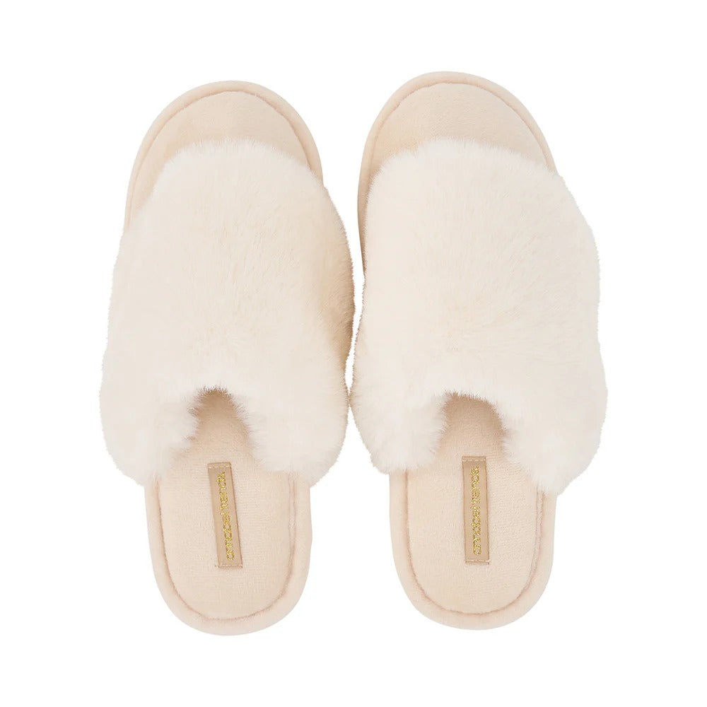 Cosy Luxe Slippers Ivory S/M