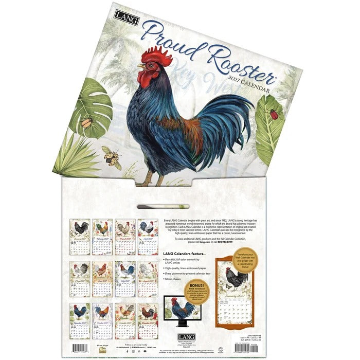 Proud Rooster 2027 Calendar