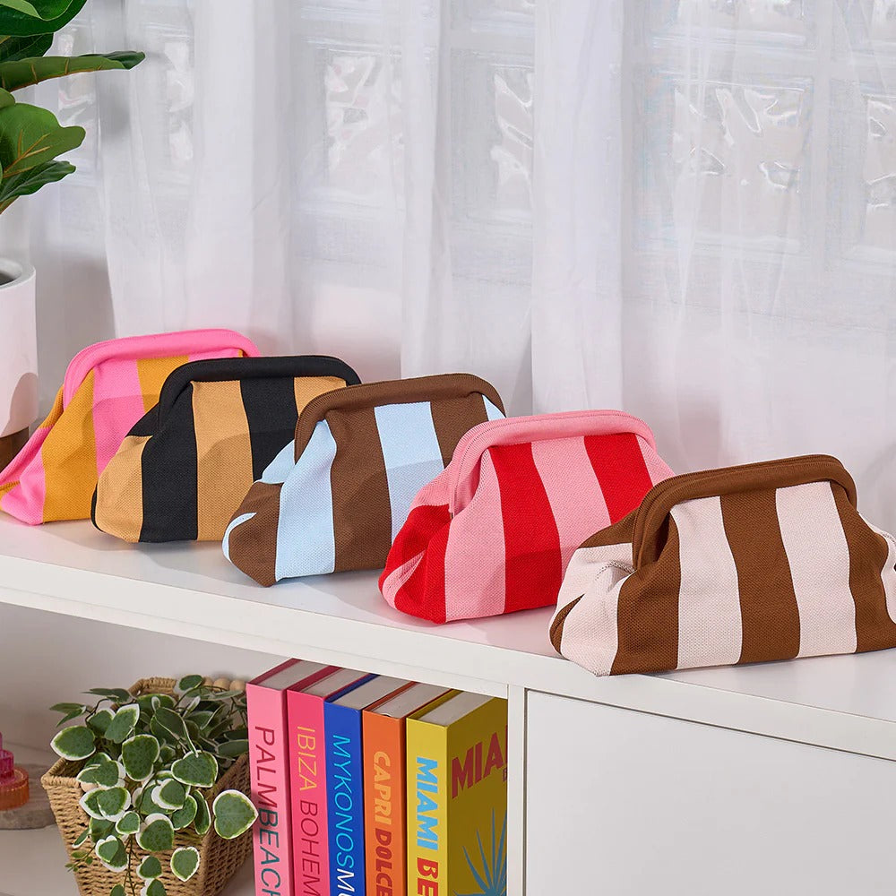 Dumpling Clutch - Red Pink