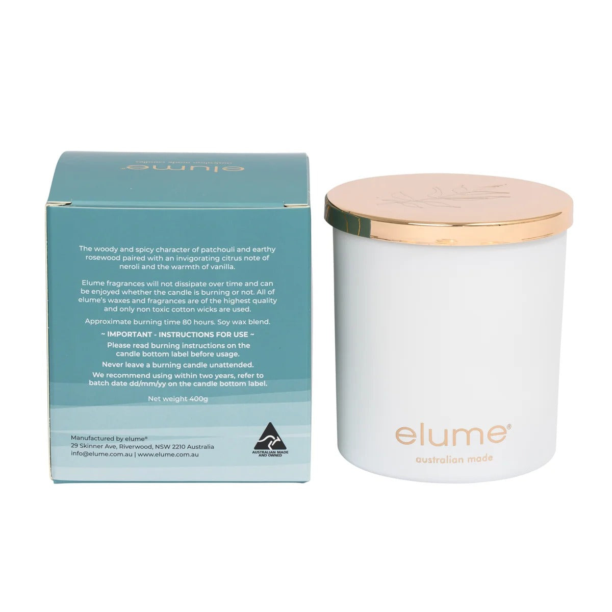 Sweet Patchouli & Rosewood Candle 200g