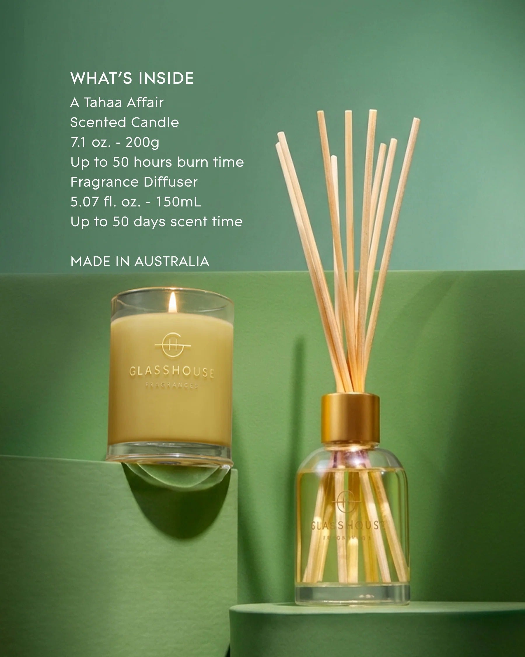 A Tahaa Affair Gift Set Candle & Diffuser