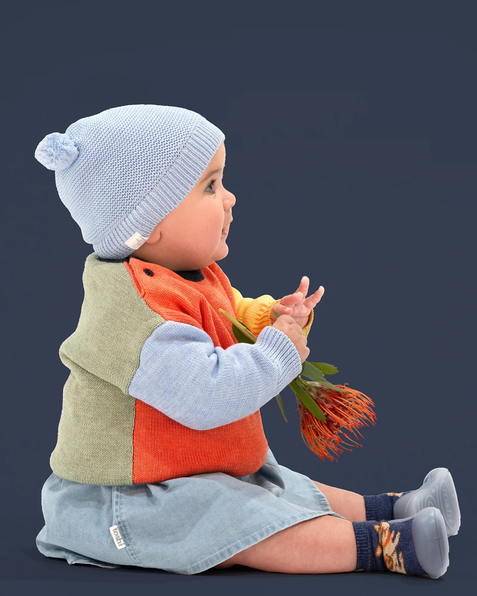 Organic Beanie Love Bluebird S