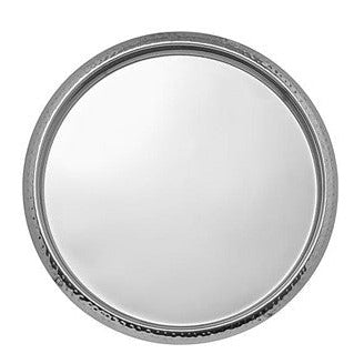 Cocktail n Co Lexington Hammered Round Tray 35.5x2.5cm Silver Gift Boxed