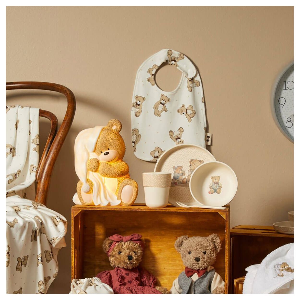 Notting Hill Bear Jersey Bibs Set 2