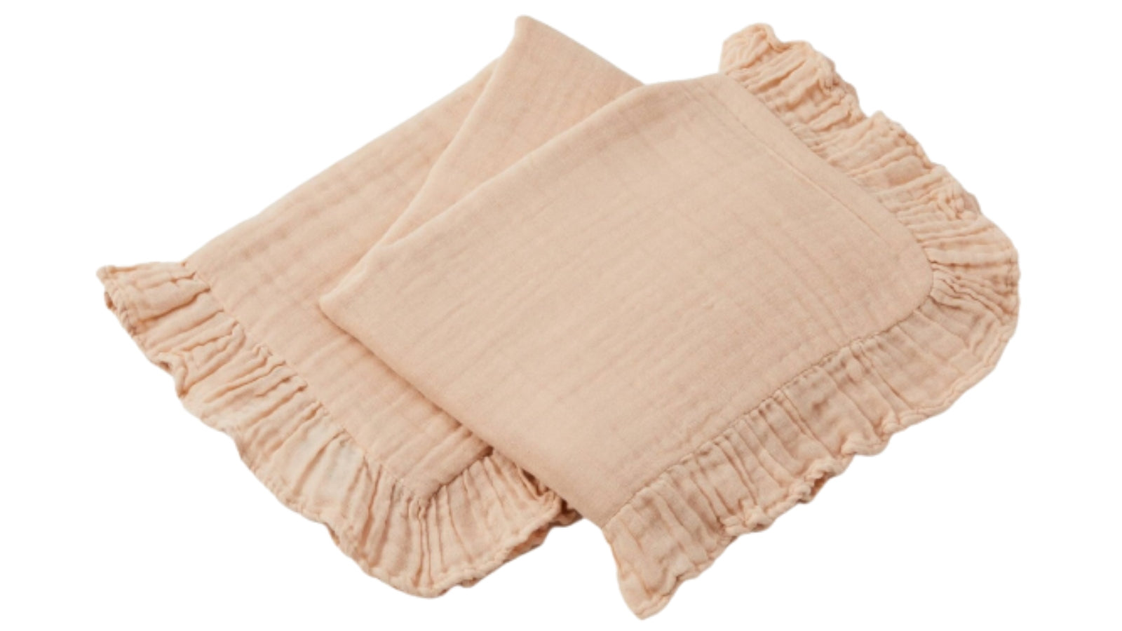 Frill Hem Muslim Baby Blanket - Pink Clay