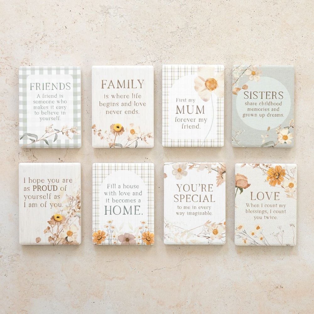 Rustic Meadow Love Ceramic Magnet
