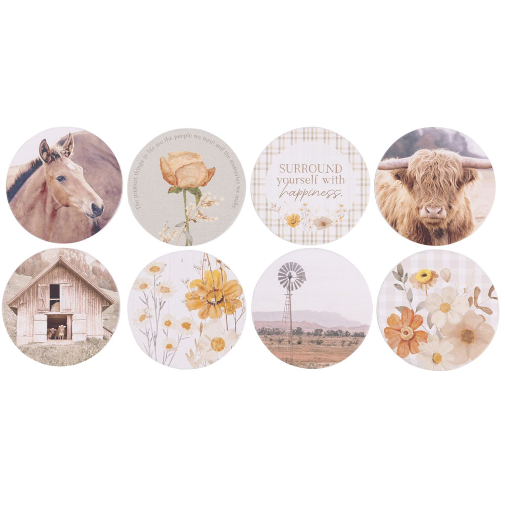 Rustic Meadow Foal Ceramic Coaster