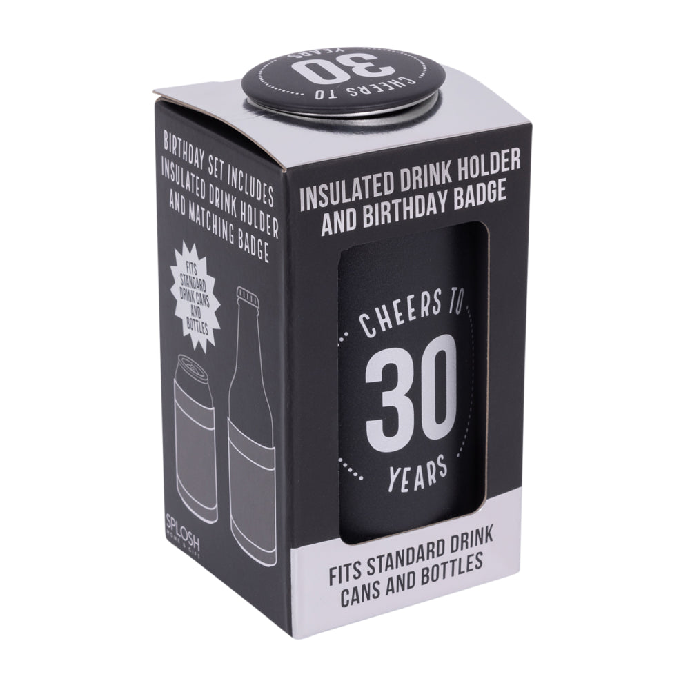 Celebration 30tht Insulated Drink Cooler & Badge Set