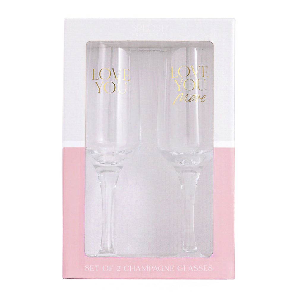 Love You Wine Glass Set