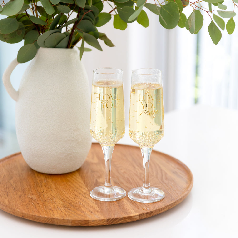 Love You Wine Glass Set