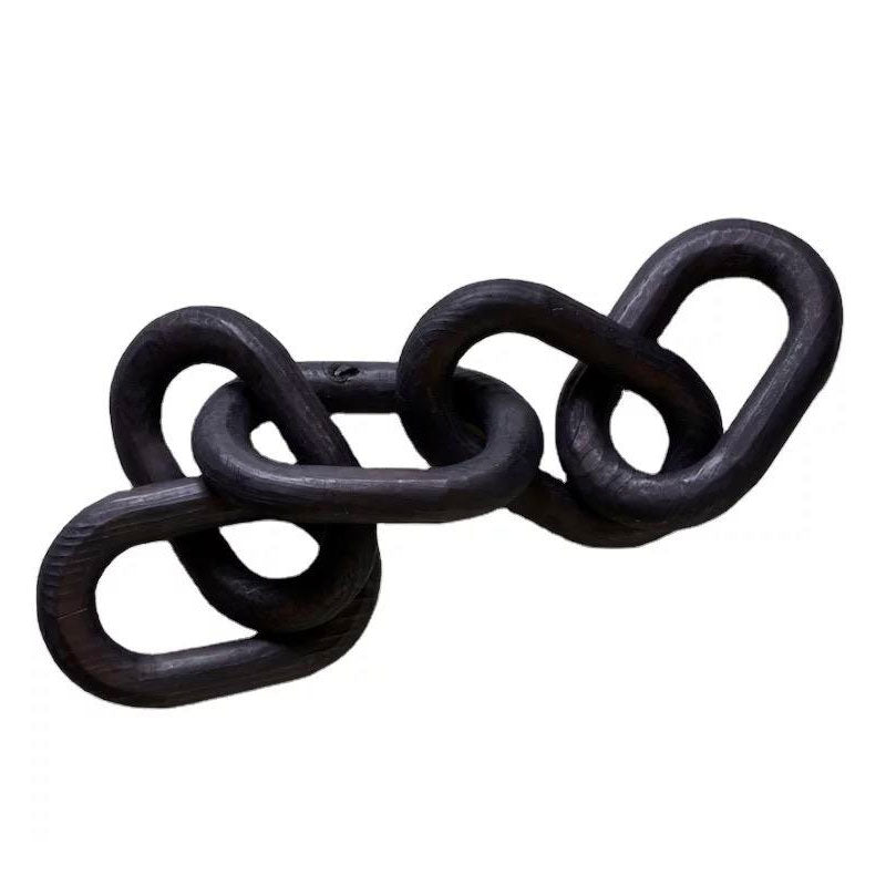 5 Link Black Wooden Chain