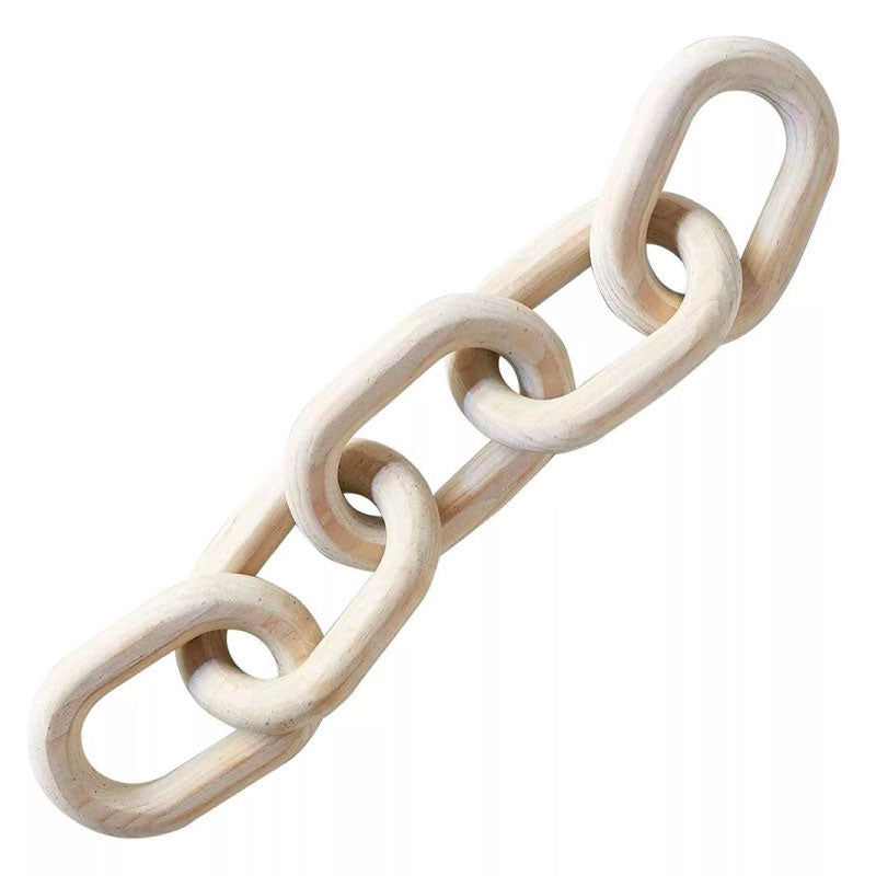 5 Link White Wooden Chain
