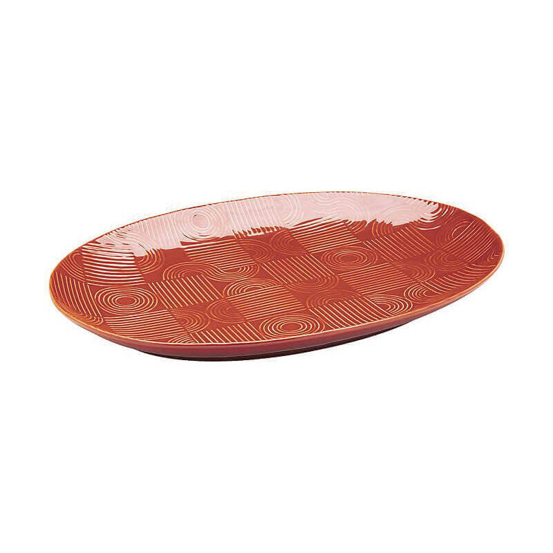 Arc Oval Platter 41x30cm Terracotta