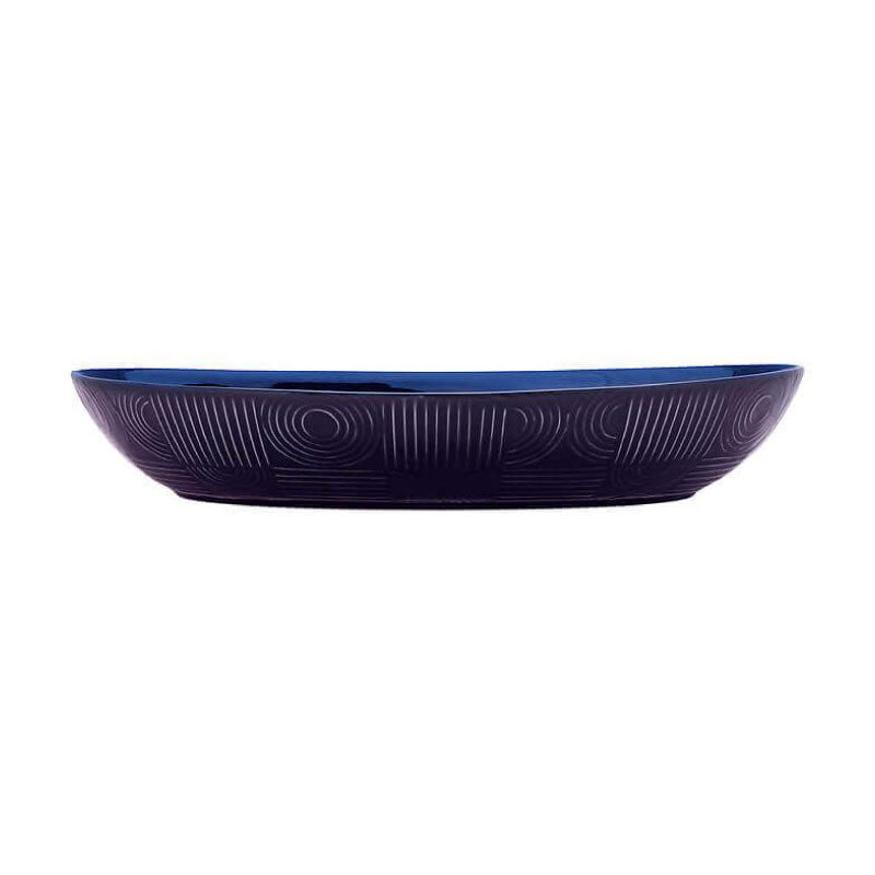 Arc Oval Serving Bowl 42x27cm Indigo Blue