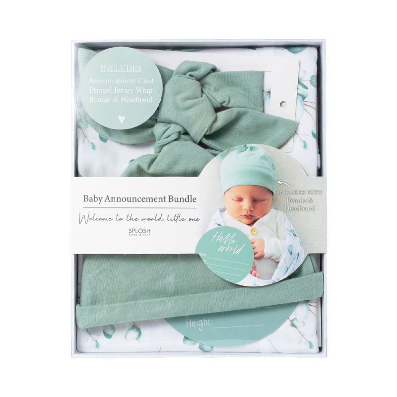 Baby Announcement Set Eucalyptus