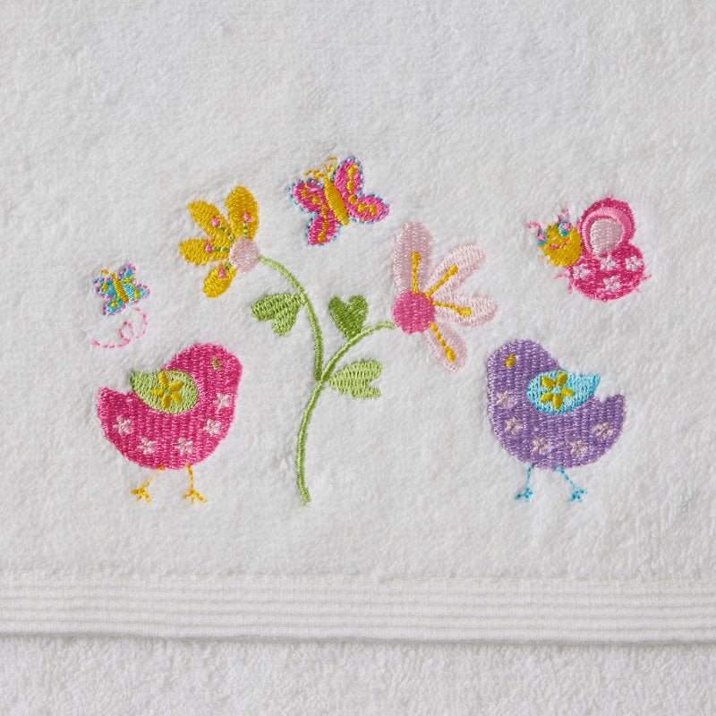 Baby Birds Bath Towel & Baby Face Washer in Organza Bag