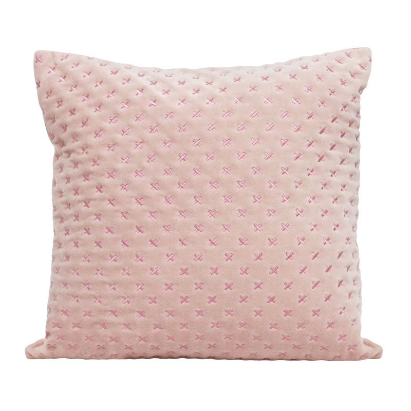 Botanica Pink Velvet Stitched Cushion