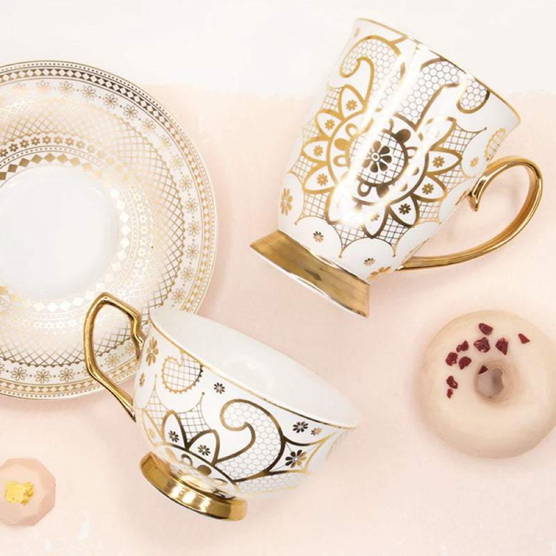 Georgia Lace Pearl Mug