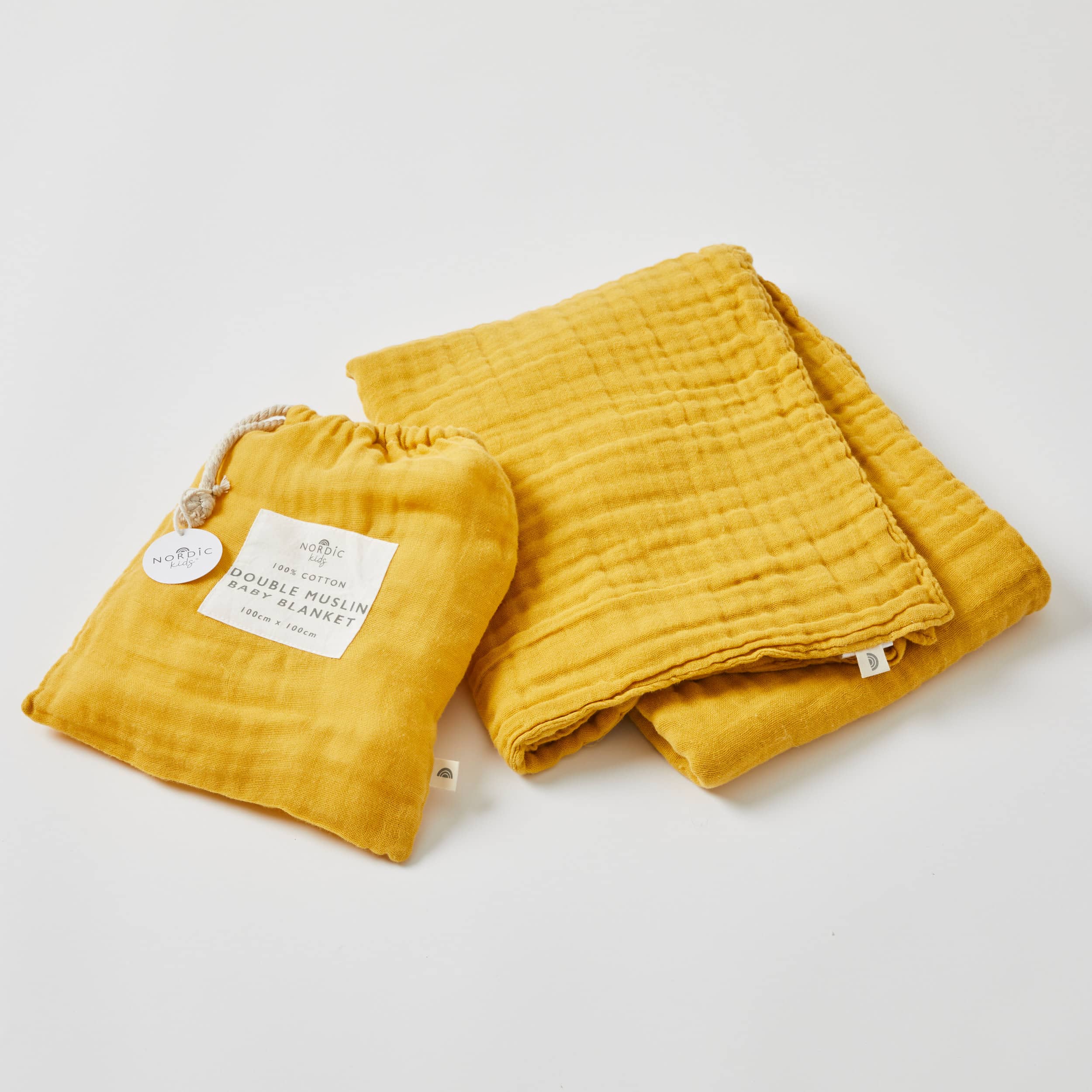 Double Mustard Blanket Muslin