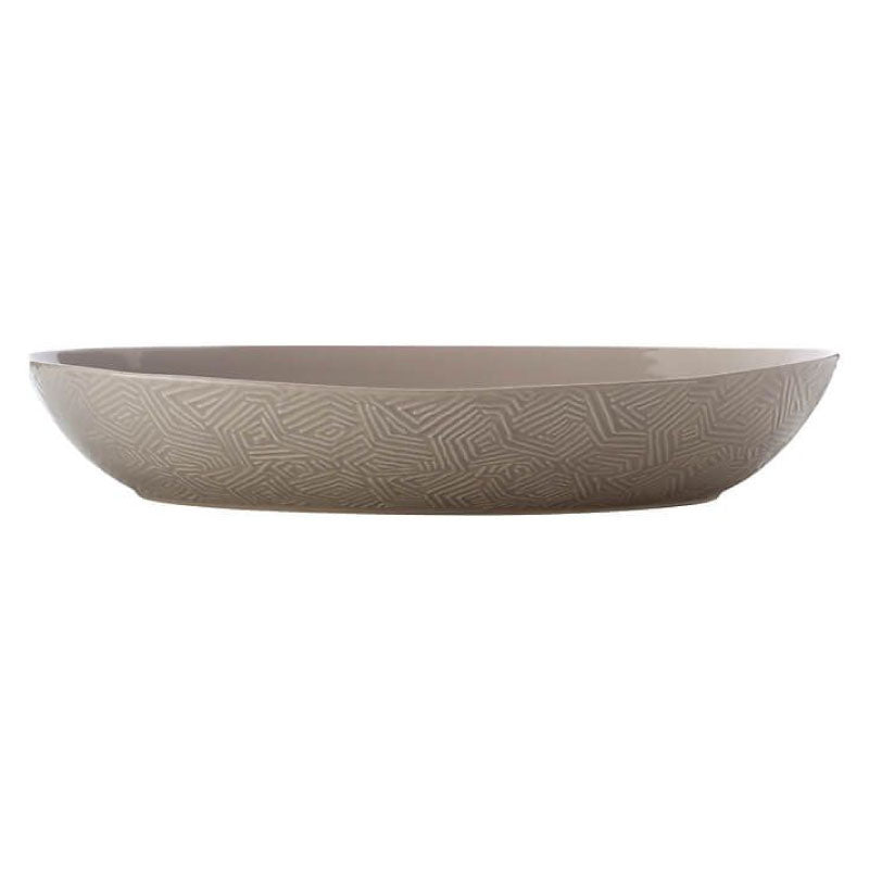Dune Oval Serving Bowl 42x27cm Taupe