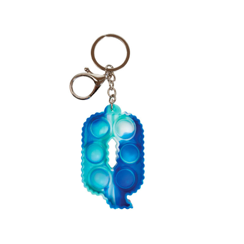 Fidget Pop Keychain Blue Q