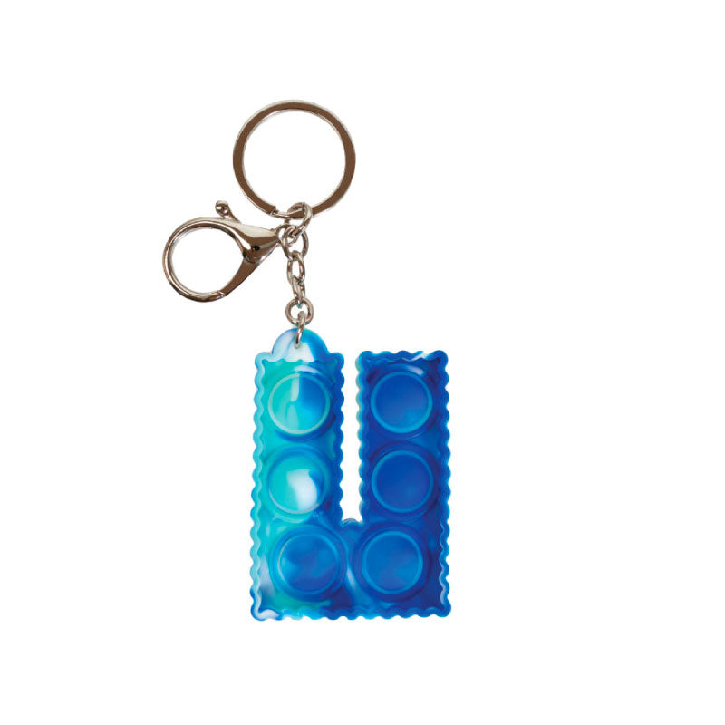Fidget Pop Keychain Blue U