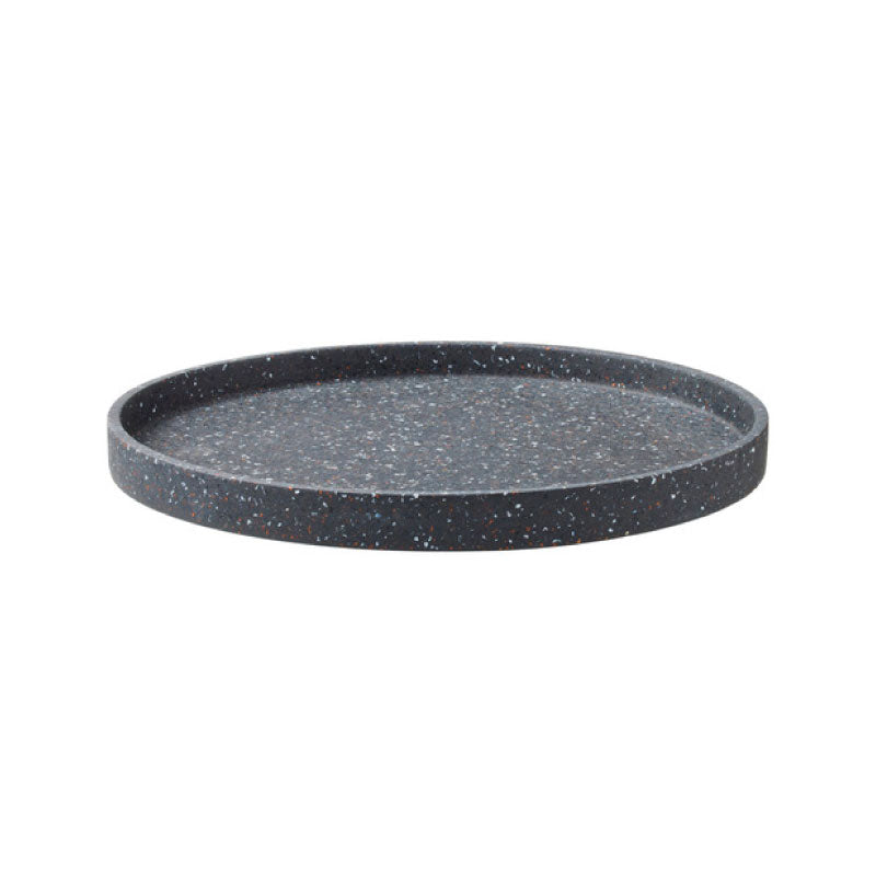 Livvi Terrazzo Round Serving Tray 36cm Charcoal