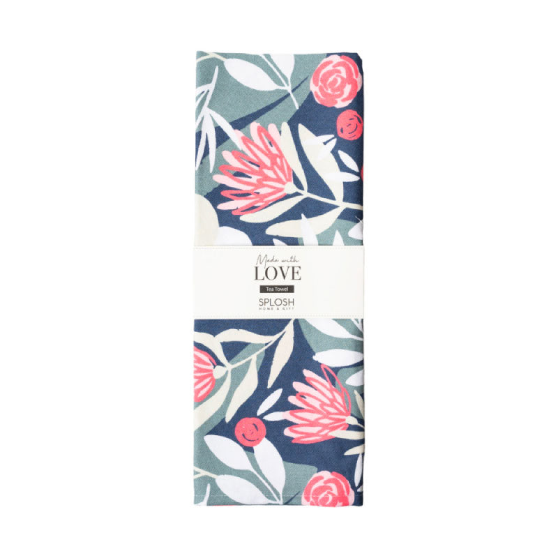 Made With Love Floral Tea Towel