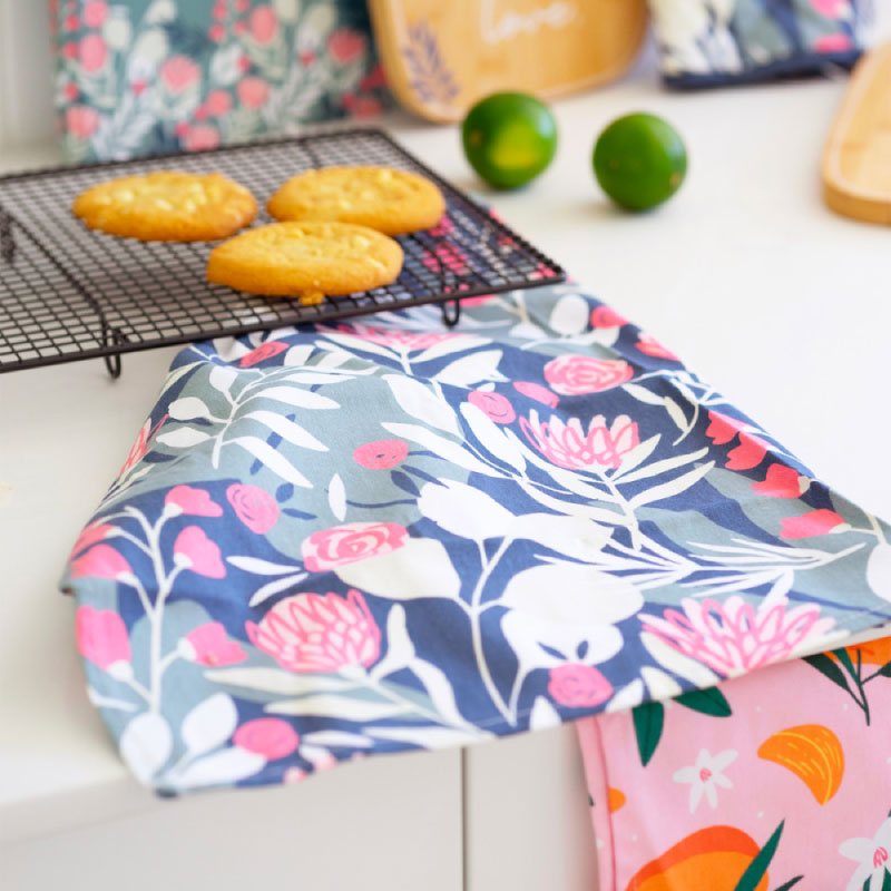 Made With Love Floral Tea Towel