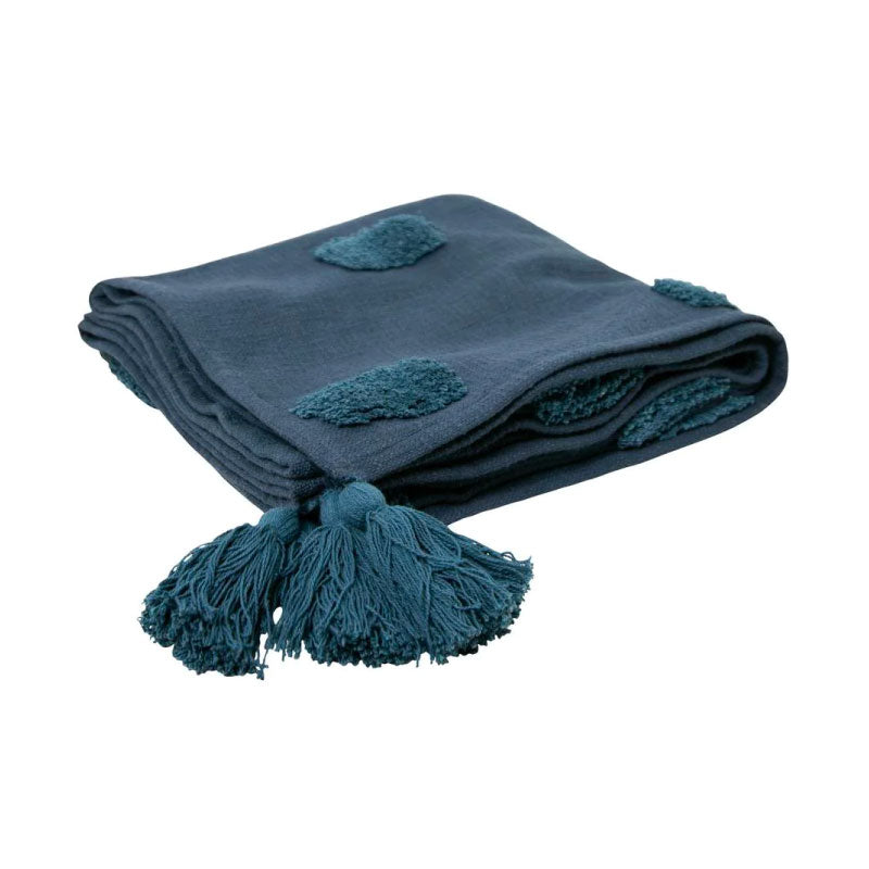 Quinn Textured Throw 130x160cm Indigo & Majolica