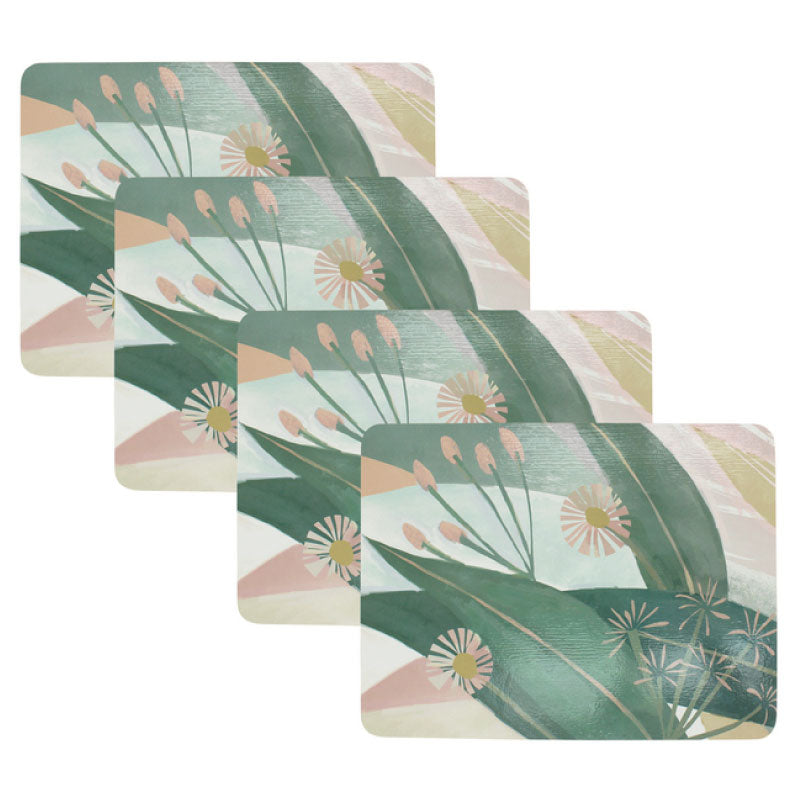 Set Of 4 Gum Leaves Placemats
