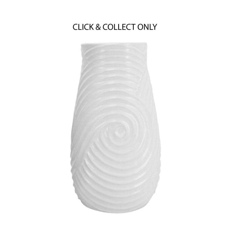 Swirling Vase Small White