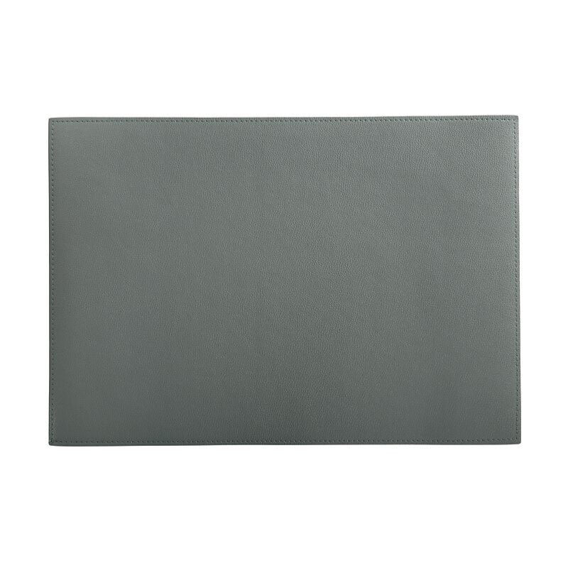 Table Accents Leather Look Cowhide Placemat 43x30cm Grey