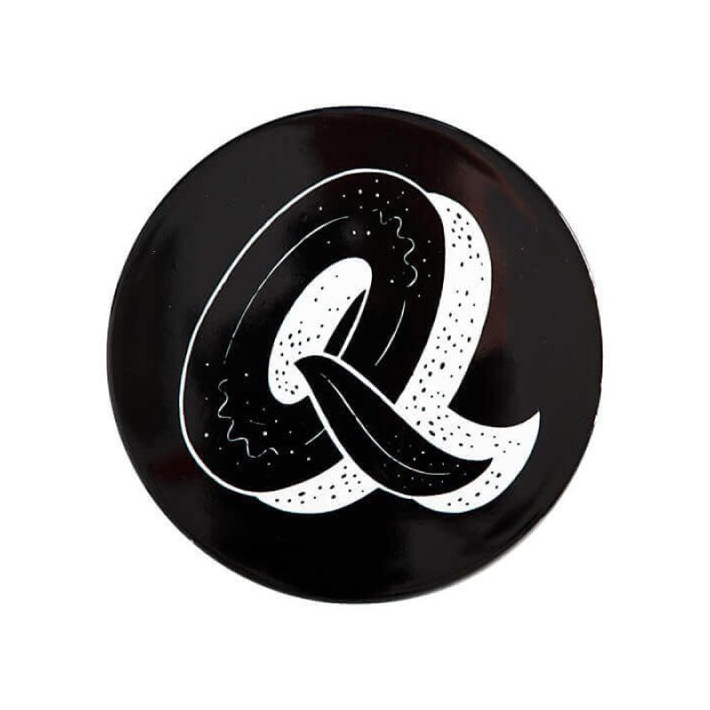 The Letterettes Ceramic Round Coaster Q