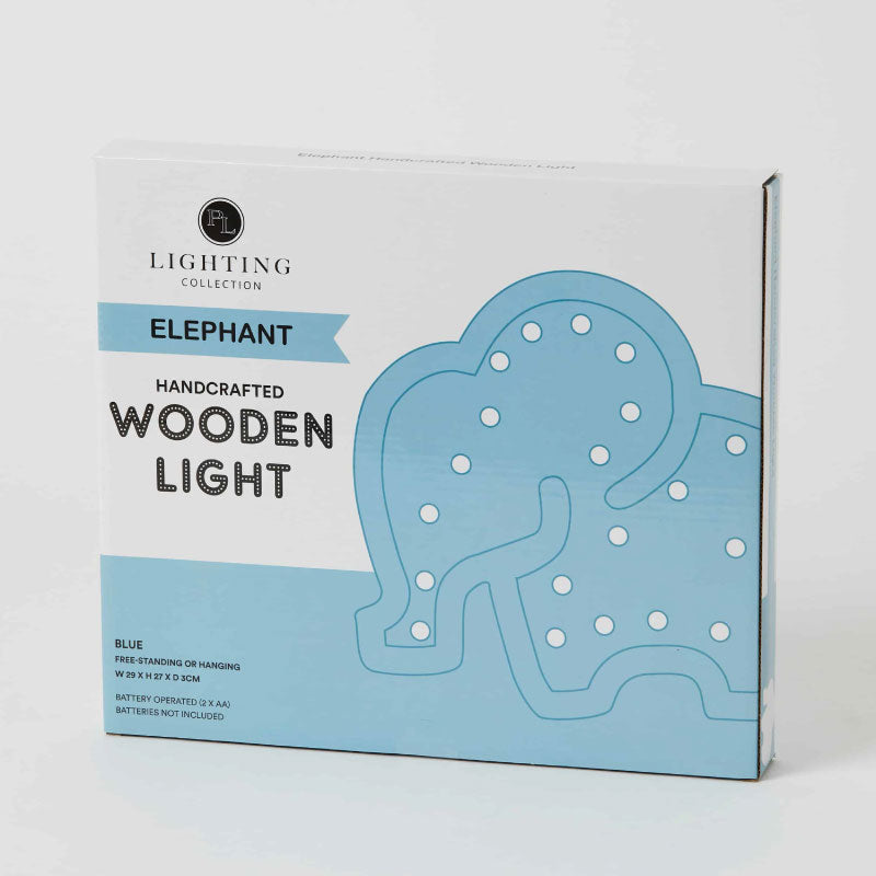 Wooden Elephant Light